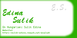 edina sulik business card